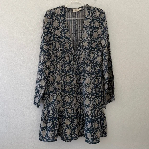Faherty dune oceana cotton dress in tranquil tides colorway, size small - Picture 6 of 7